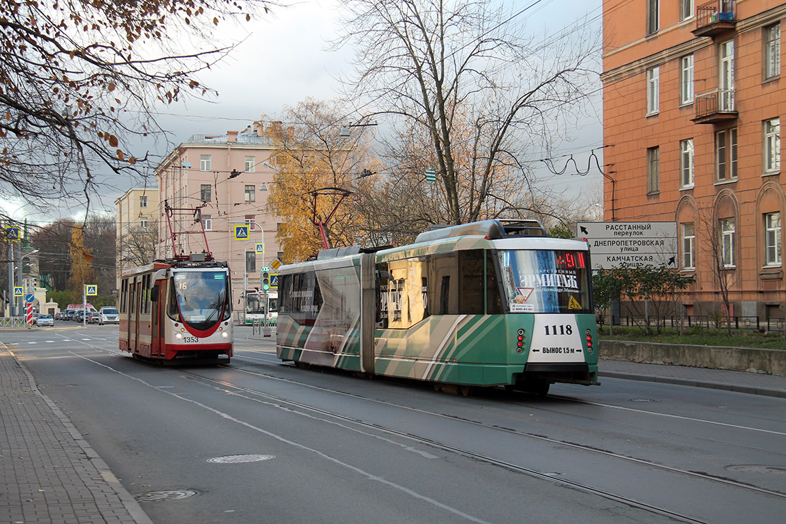 Санкт-Петербург, 71-134А (ЛМ-99АВН) № 1353; Санкт-Петербург, 71-152 (ЛВС-2005) № 1118