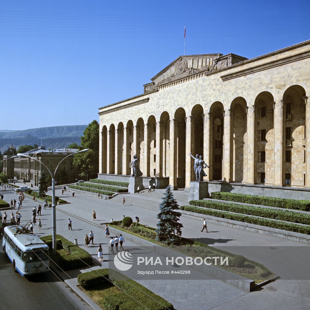 Tbilissi — Old photos and postcards — trolleybus