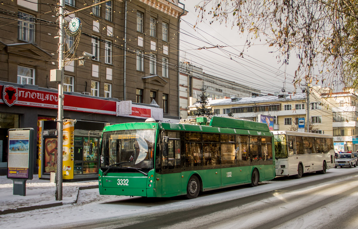 Новосибирск, Тролза-5265.00 «Мегаполис» № 3332; Новосибирск — Происшествия