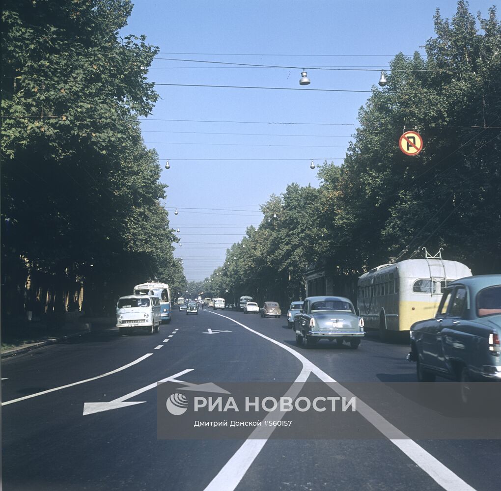 Tbilisis — Old photos and postcards — trolleybus