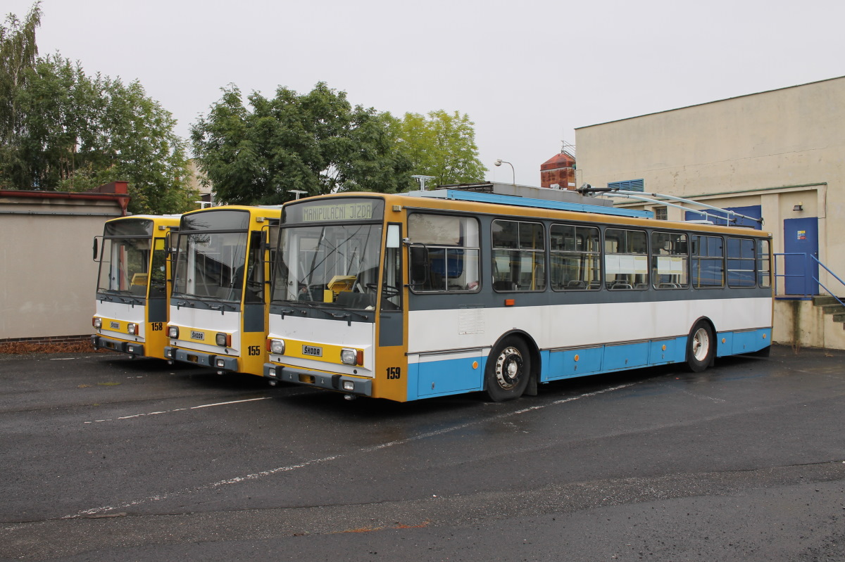 Теплице, Škoda 14Tr17/6M № 155; Теплице, Škoda 14Tr17/6M № 158; Теплице, Škoda 14Tr17/6M № 159