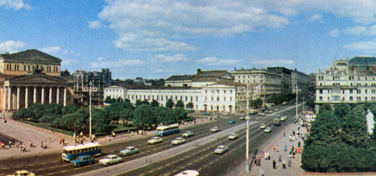 Москва — Виды с высоты; Москва — Исторические фотографии — Трамвай и Троллейбус (1946-1991); Москва — Троллейбусные линии: ЦАО