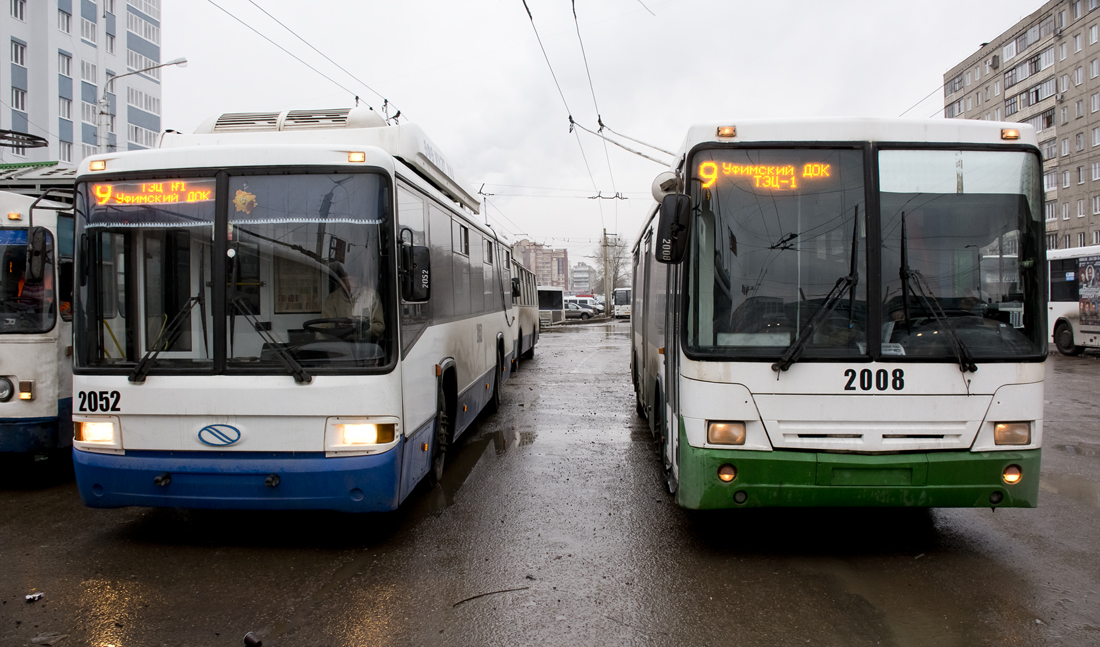 Уфа, БТЗ-52767 № 2052; Уфа, НефАЗ-БТЗ 52765А № 2008