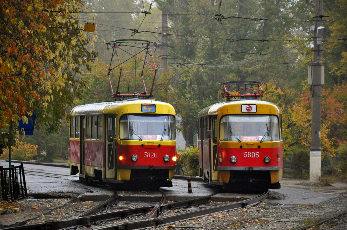 Волгоград, Tatra T3SU № 5826; Волгоград, Tatra T3SU № 5805