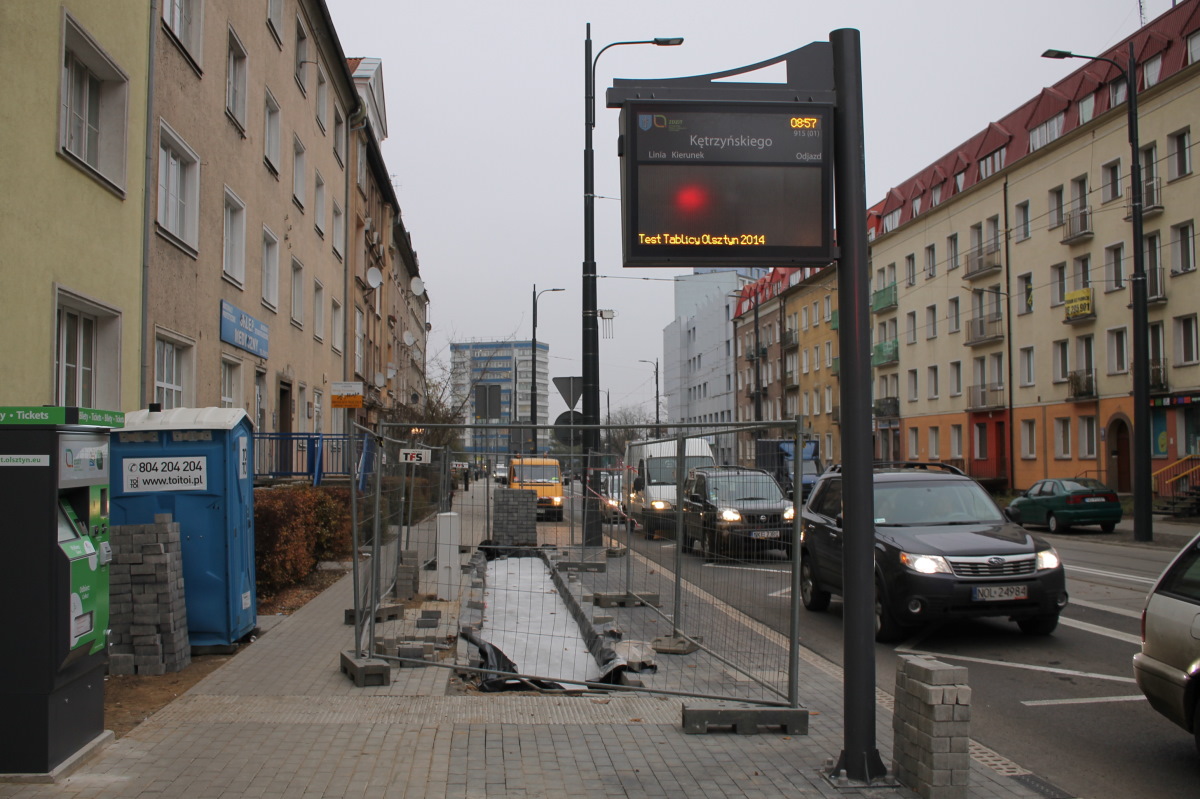 Ольштын — Трамвайные линии и инфраструктура