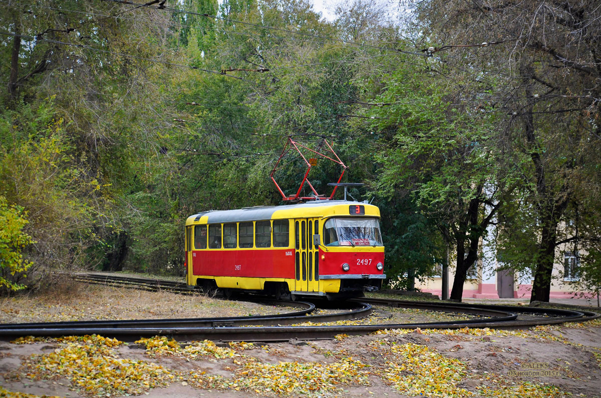 Волгоград, Tatra T3SU (двухдверная) № 2497