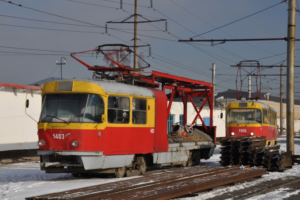 Барнаул, Tatra T3SU (двухдверная) № 1403; Барнаул, Tatra T3SU № 1160