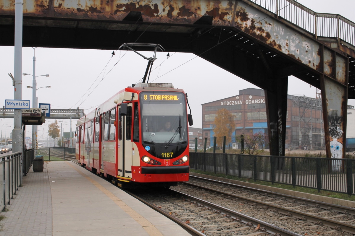 Gdańsk, Duewag N8C-MF 18 Nr. 1167 Gdańsk, Duewag N8C-MF 18 Nr. 1167