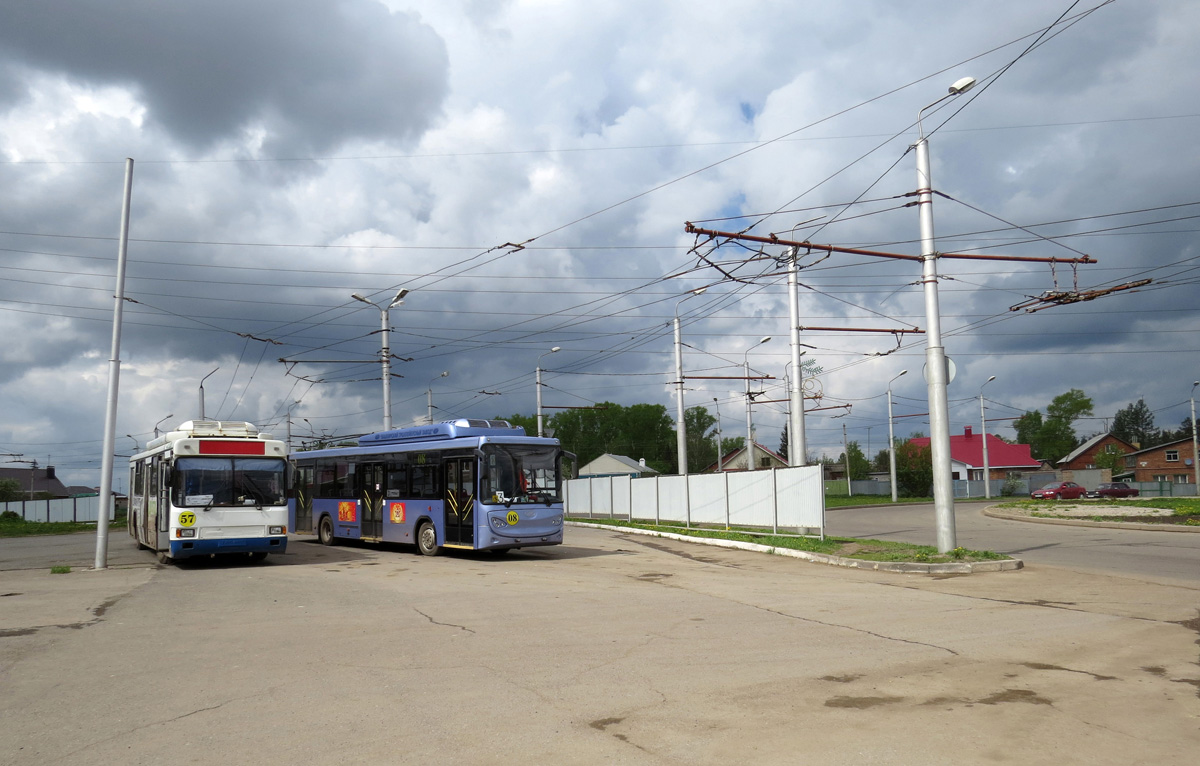Альметьевск, БТЗ-52761Р № 57; Альметьевск, БТЗ-52763А № 08; Альметьевск — Троллейбусные линии и инфраструктура