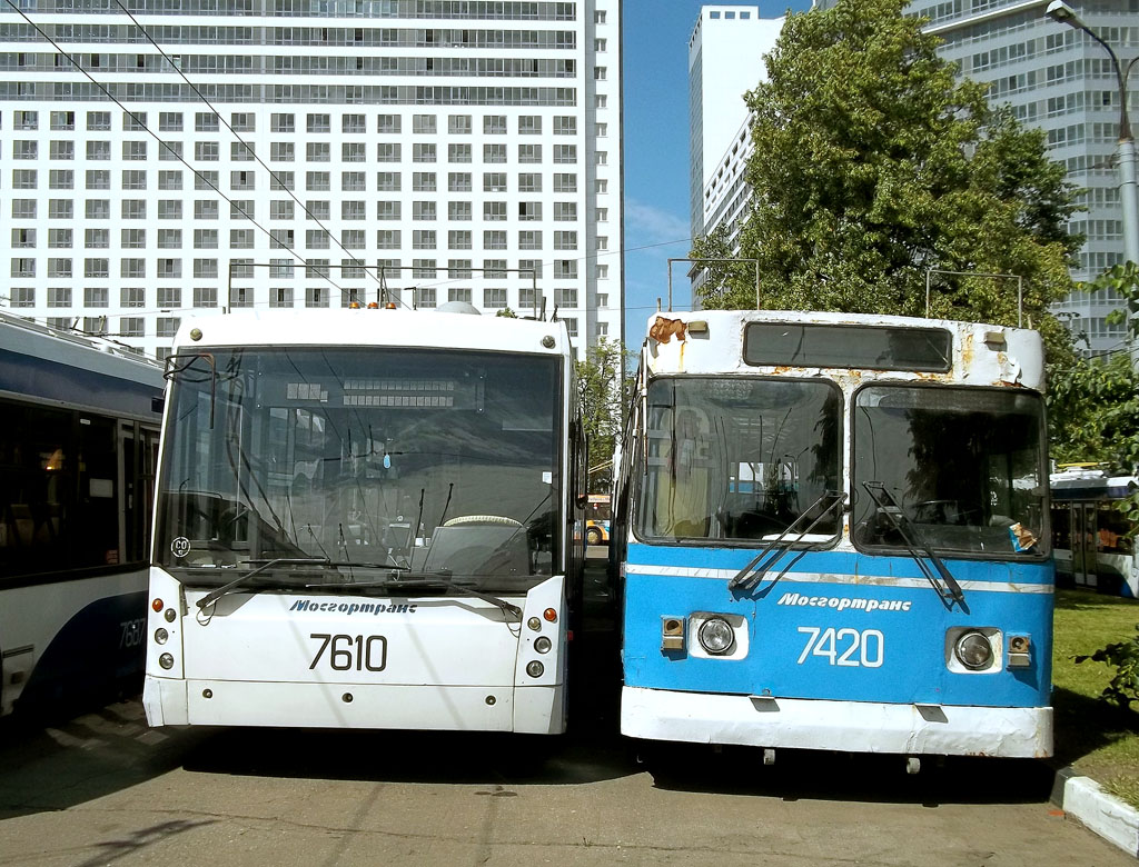 Москва, Тролза-6206.00 «Мегаполис» № 7610; Москва, ЗиУ-682ГМ № 7420 Москва, Тролза-6206.00 «Мегаполис» № 7610; Москва, ЗиУ-682ГМ № 7420