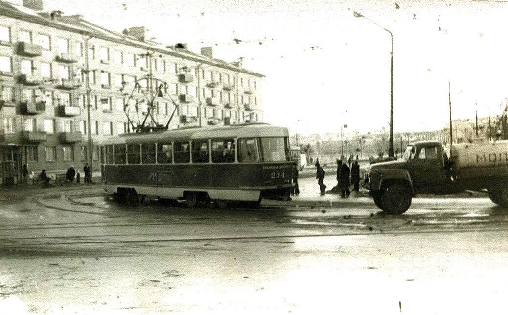 Тверь, Tatra T3SU (двухдверная) № 204; Тверь — Старые фотографии (1917—1991); Тверь — Трамвайные линии: Заволжский район