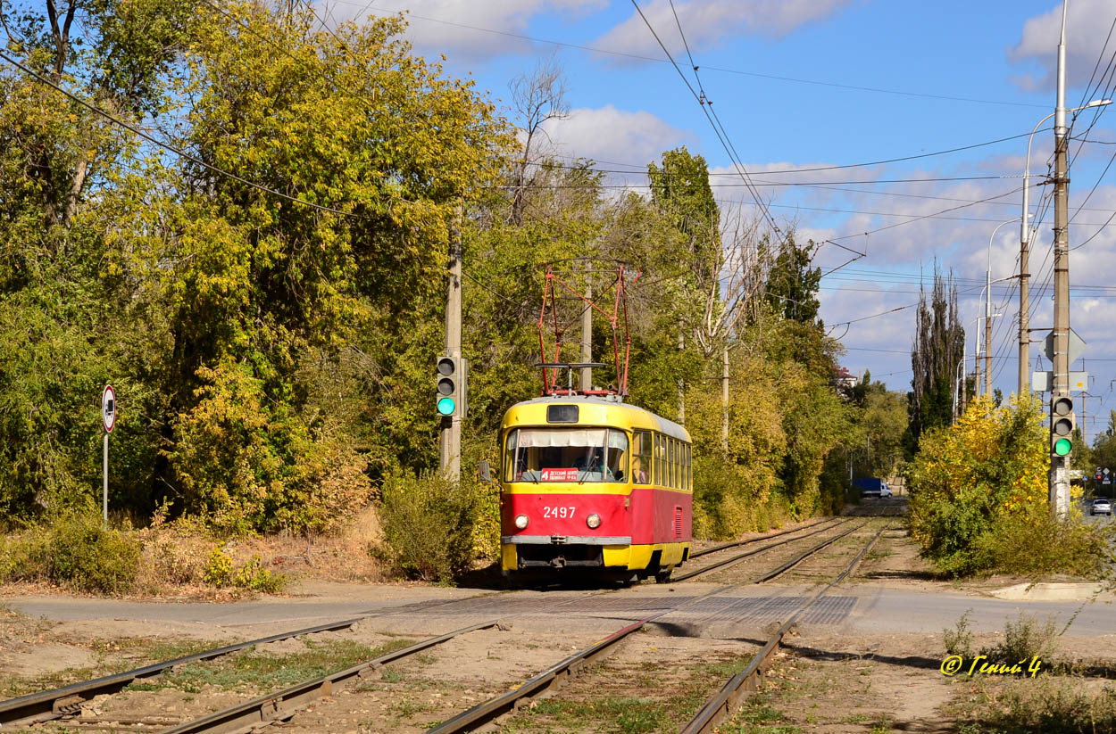 Волгоград, Tatra T3SU (двухдверная) № 2497