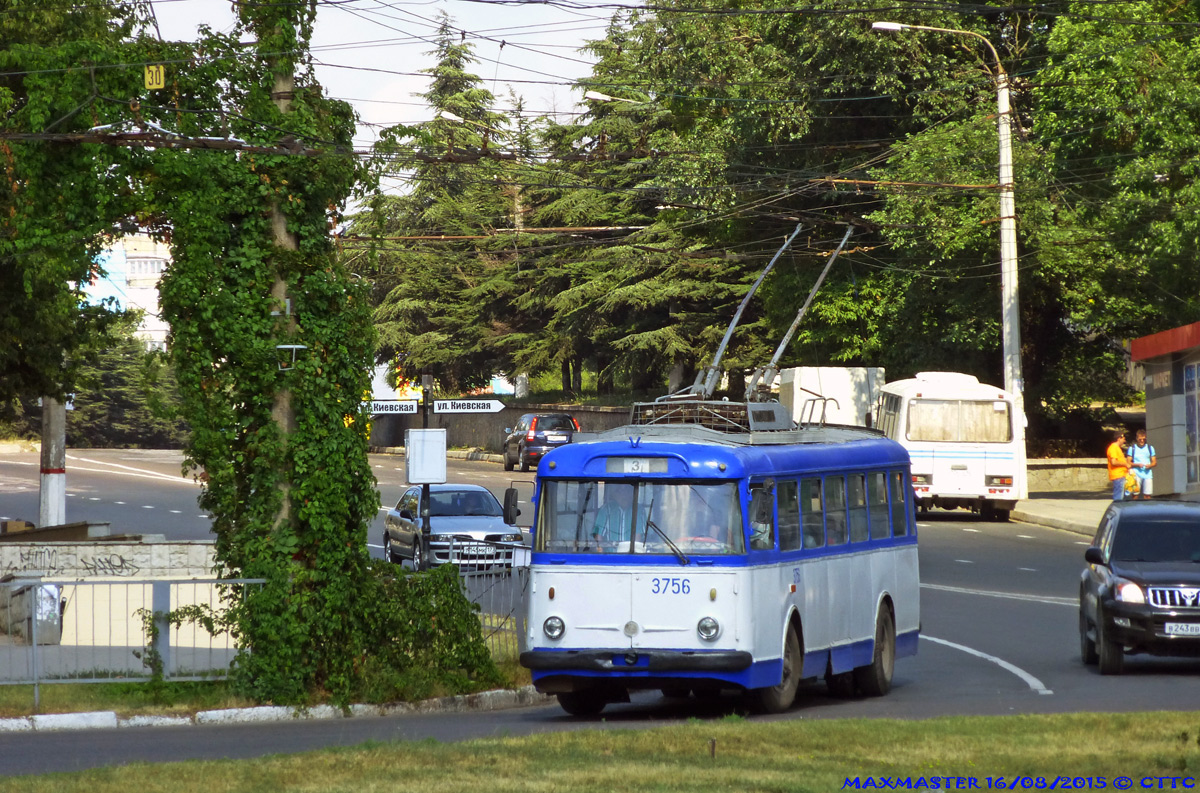 Крымский троллейбус, Škoda 9TrH27 № 3756