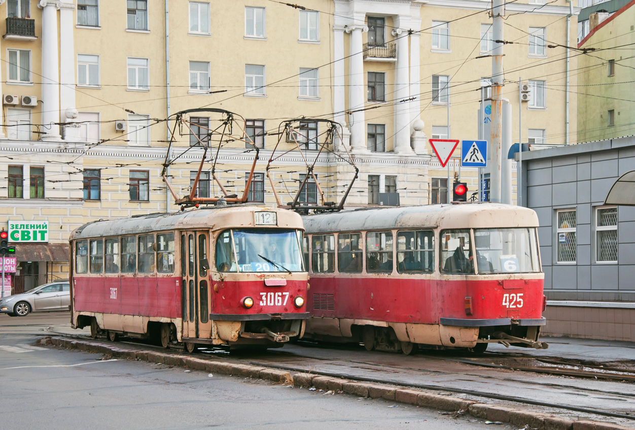 Харьков, Tatra T3SU (2-door) № 3067; Харьков, Tatra T3SU № 425