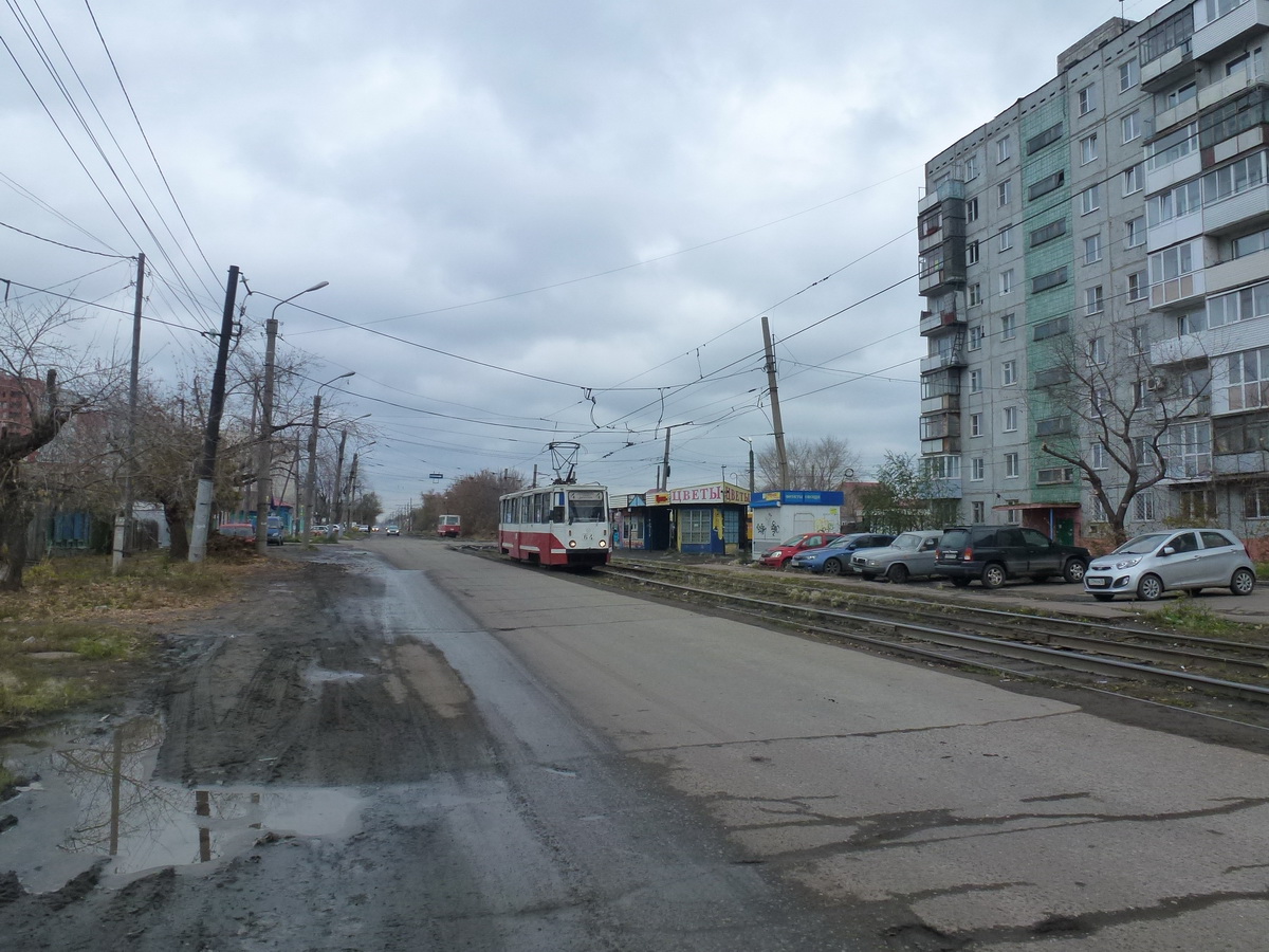 Омск, 71-605 (КТМ-5М3) № 64; Омск — Разные фотографии; Омск — Трамвайные линии — Левый Берег Оми Омск, 71-605 (КТМ-5М3) № 64; Омск — Разные фотографии; Омск — Трамвайные линии — Левый Берег Оми