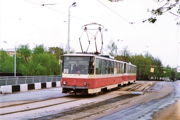 Тверь, Tatra T6B5SU № 1; Тверь — Тверской трамвай в 1990-е гг.; Тверь — Трамвайные линии: Центральный район