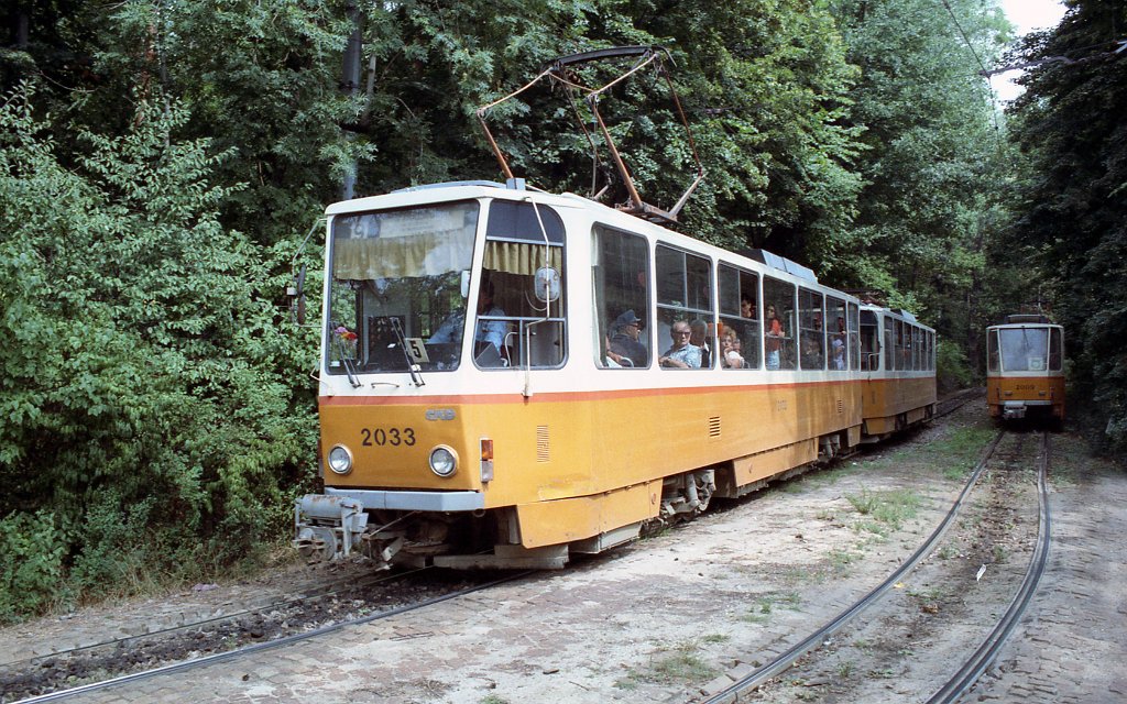 Szófia, Tatra T6A2B — 2033; Szófia — Historical — Тramway photos (1990–2010)