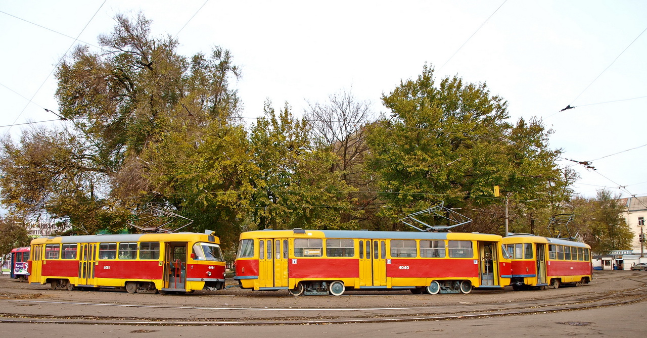 Одесса, Tatra T3SU № 4061; Одесса, Tatra T3SU № 4040; Одесса — Конечные станции