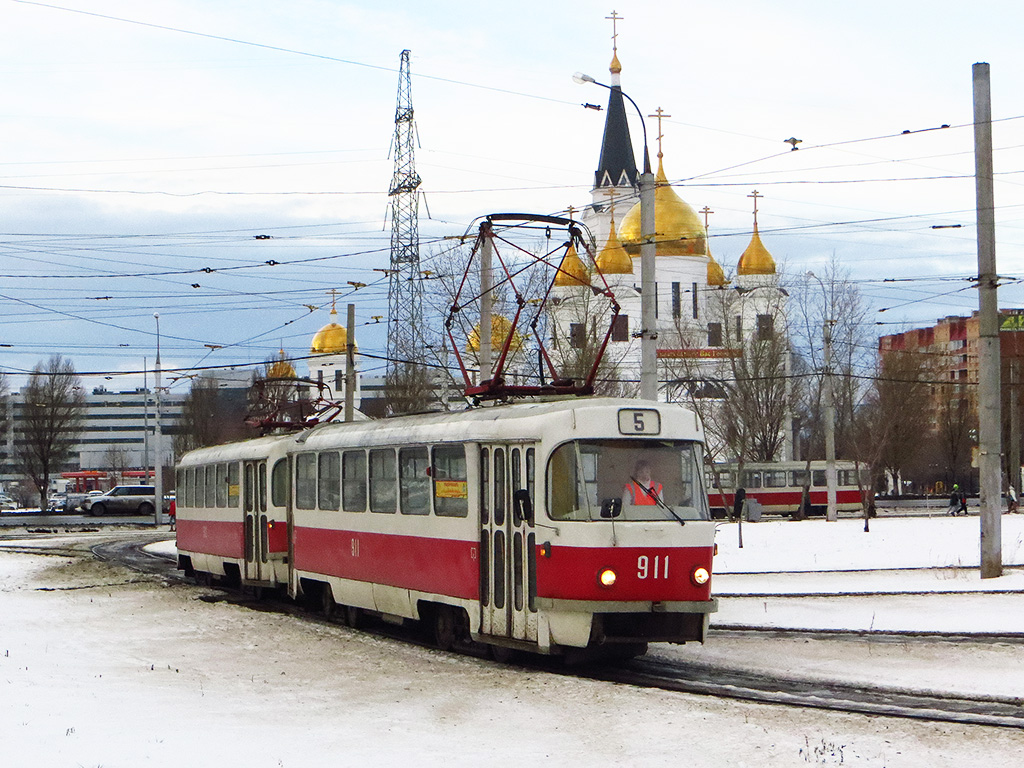 Самара, Tatra T3SU (двухдверная) № 911