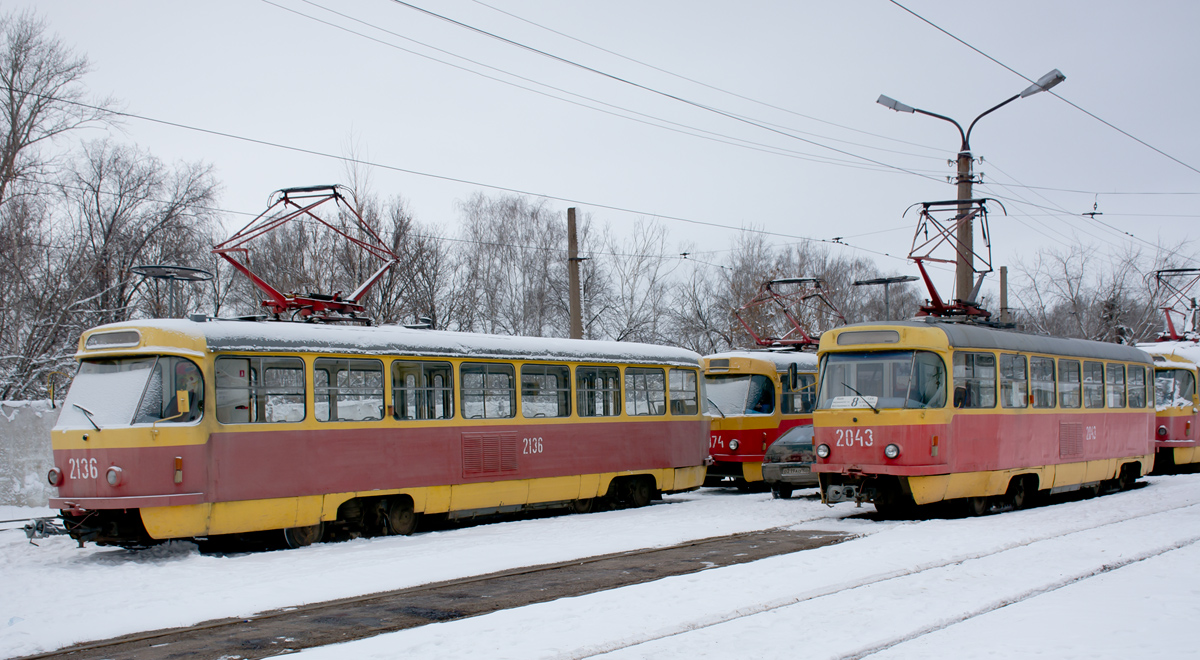 Уфа, Tatra T3D № 2136; Уфа, Tatra T3D № 2043