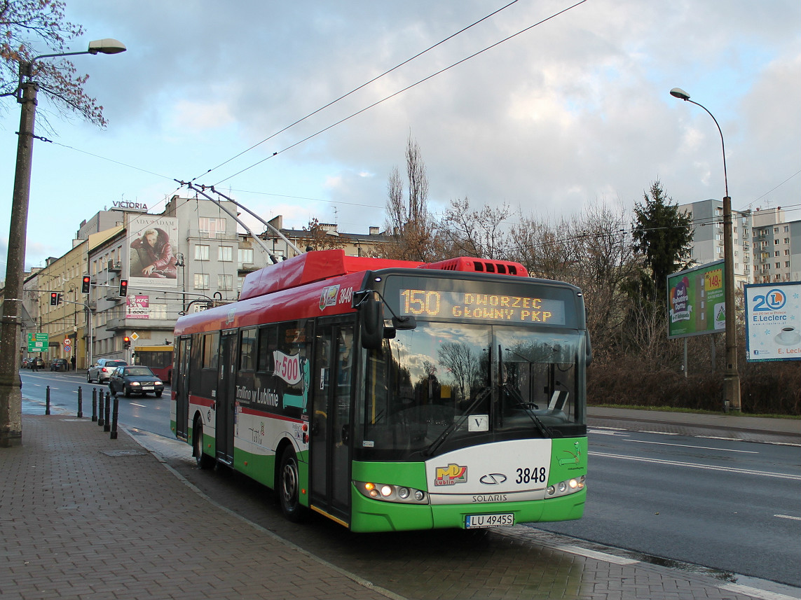 Люблин, Solaris Trollino III 12 Škoda № 3848