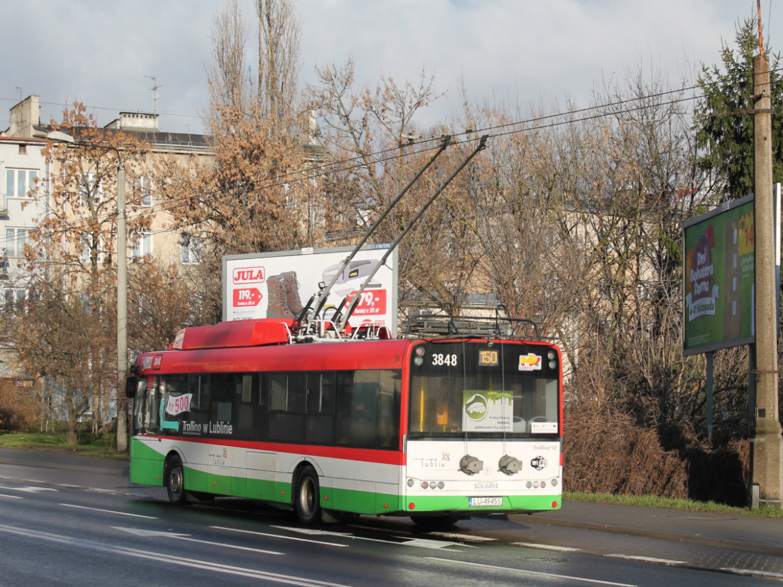 Люблін, Solaris Trollino III 12 Škoda № 3848