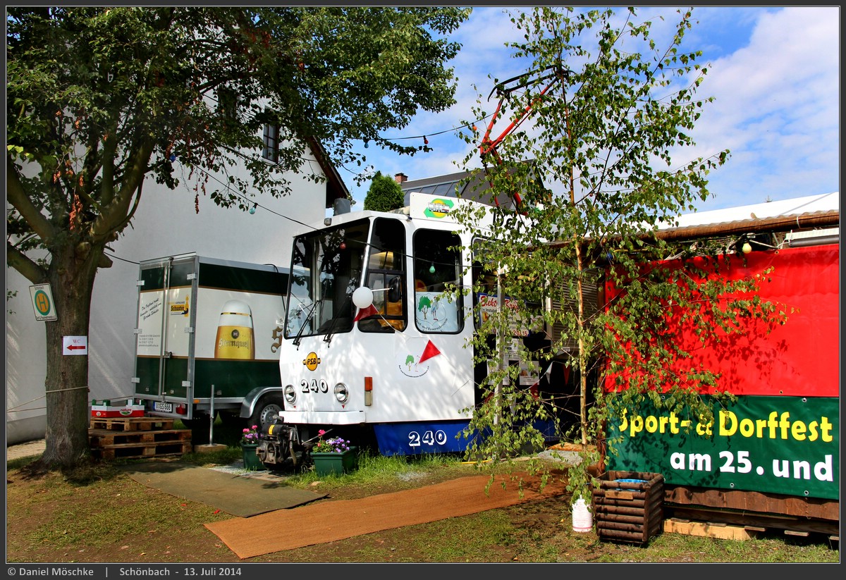 Плауэн, Tatra KT4DMC № 240; Грайц — Plauen tram 240 in "Villageclub"