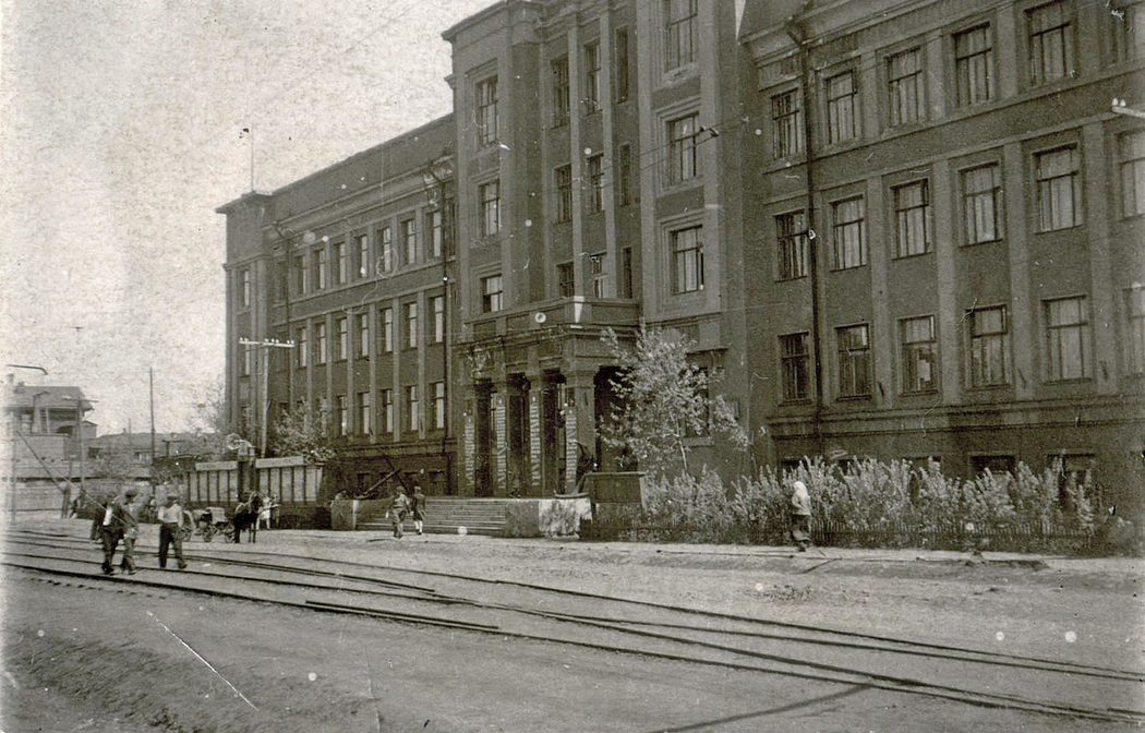 Omsk — Historical photos; Omsk — Tram lines – Left bank of the Om River