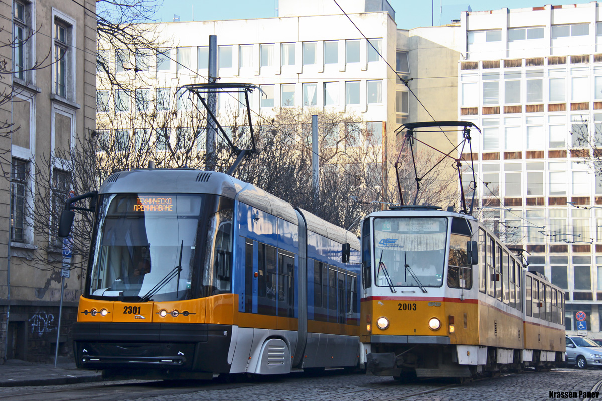 София, PESA Swing 122NaSF № 2301; София, Tatra T6A2B № 2003; София — Официално представяне на PESA 122NaSF — 13.01.2014