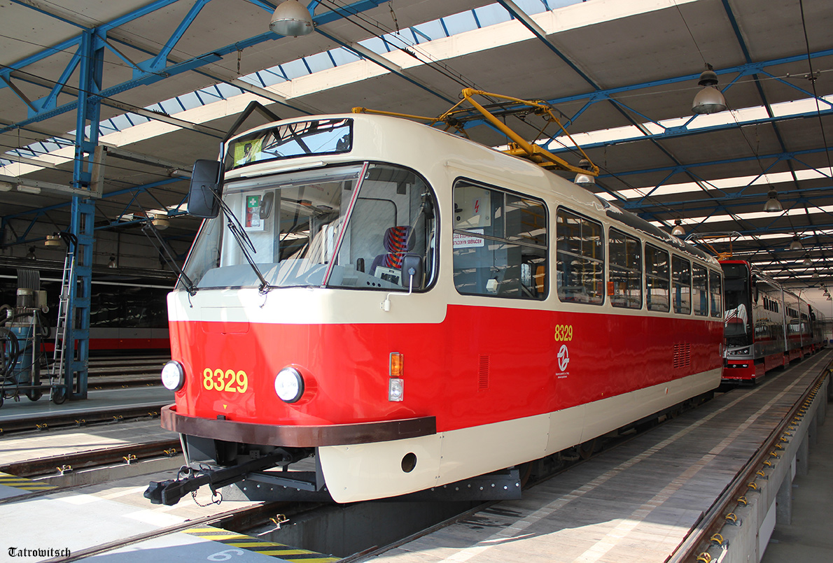 Прага, Tatra T3R.P № 8329; Прага — Трамвайные депо Прага, Tatra T3R.P № 8329; Прага — Трамвайные депо