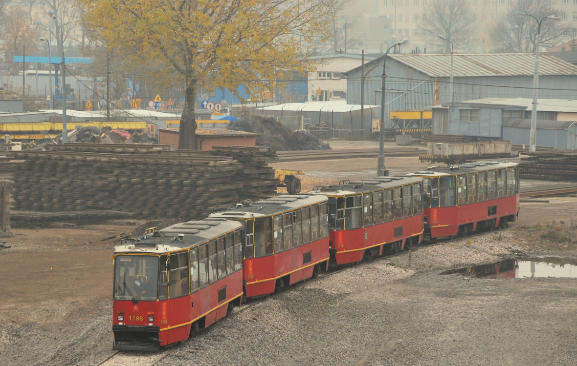 Варшава, Konstal 105Na № 1188; Варшава, Konstal 105Na № 1189; Варшава, Konstal 105Na № 1118; Варшава, Konstal 105Na № 1119