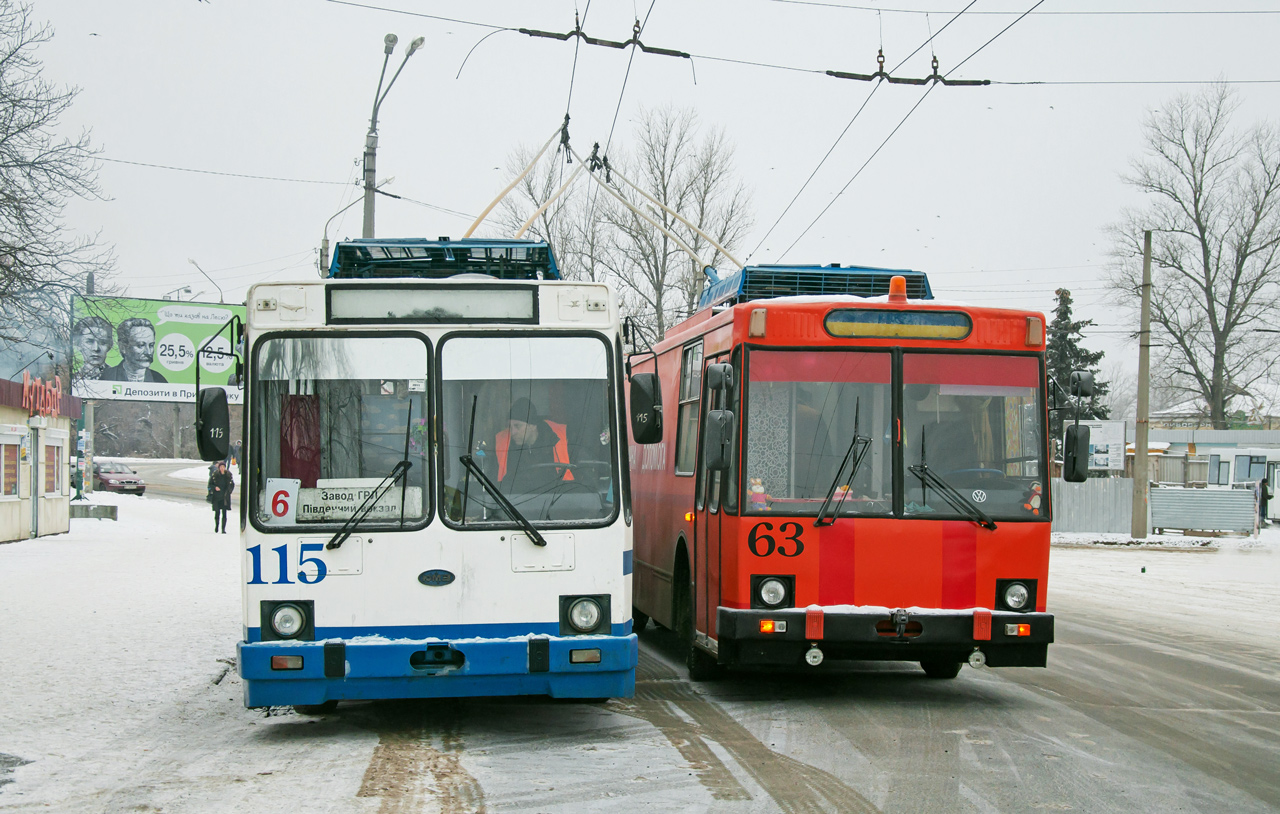 Полтава, ЮМЗ Т2 № 115; Полтава, ЮМЗ Т2 № 63