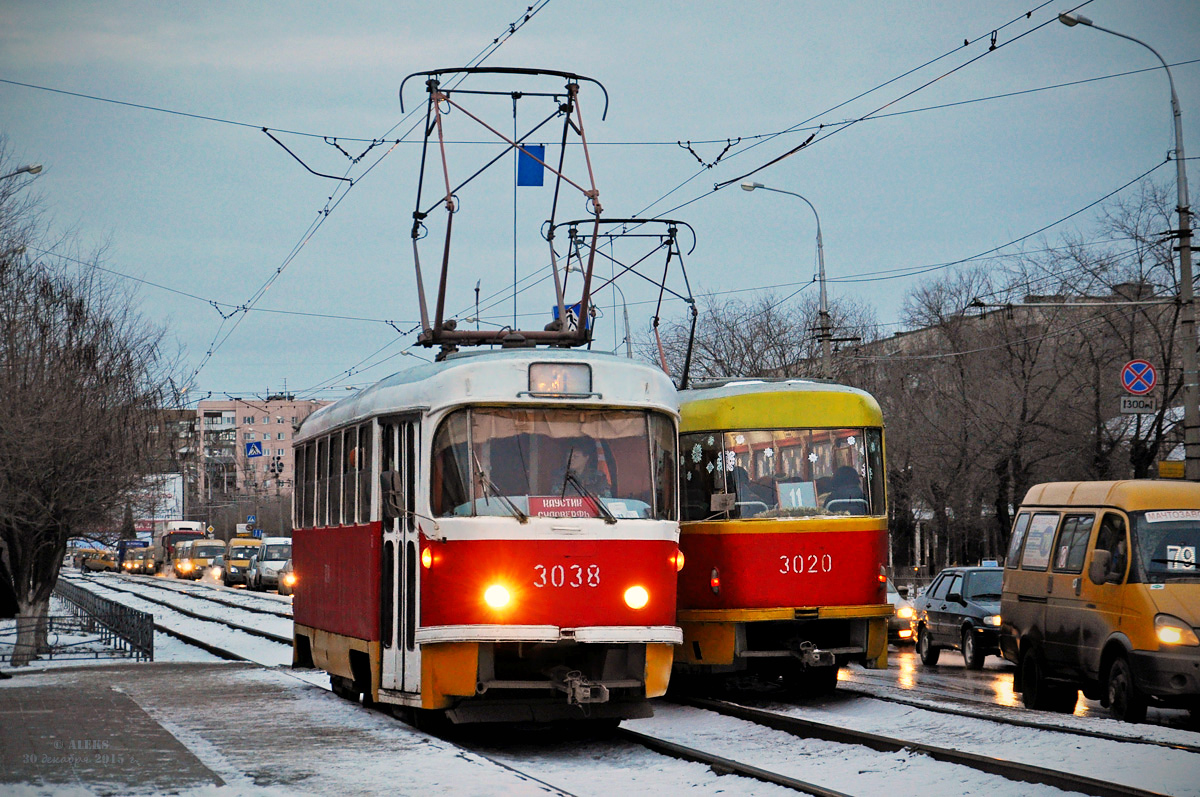 Волгоград, Tatra T3SU (двухдверная) № 3038; Волгоград, Tatra T3SU (двухдверная) № 3020