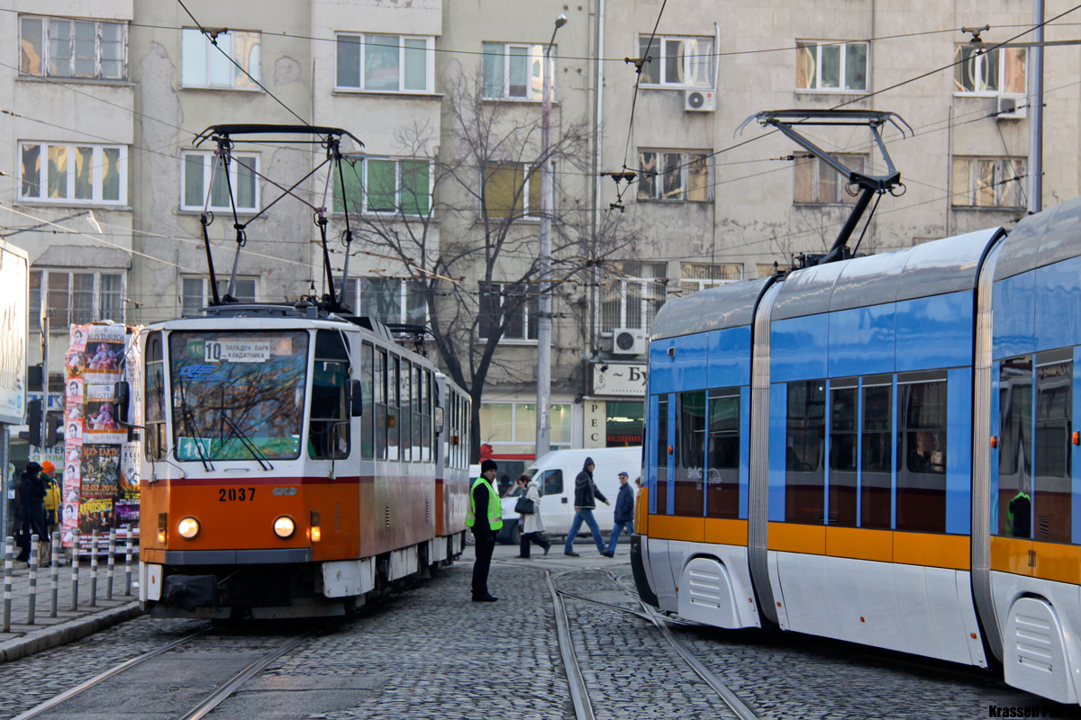 София, Tatra T6A2B № 2037; София — Официално представяне на PESA 122NaSF — 13.01.2014 София, Tatra T6A2B № 2037; София — Официално представяне на PESA 122NaSF — 13.01.2014