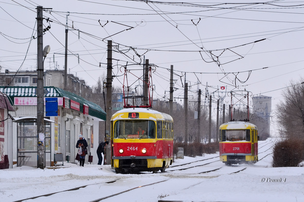 Волгоград, Tatra T3SU (двухдверная) № 2464; Волгоград, Tatra T3SU № 2701