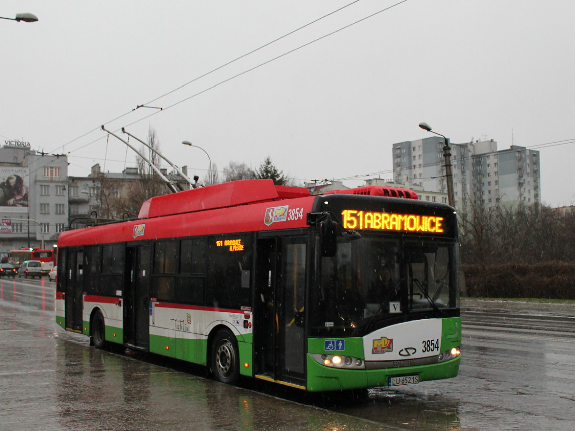 Люблин, Solaris Trollino III 12 Škoda № 3854