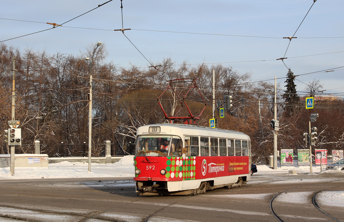 Yekaterinburg, Tatra T3SU # 592