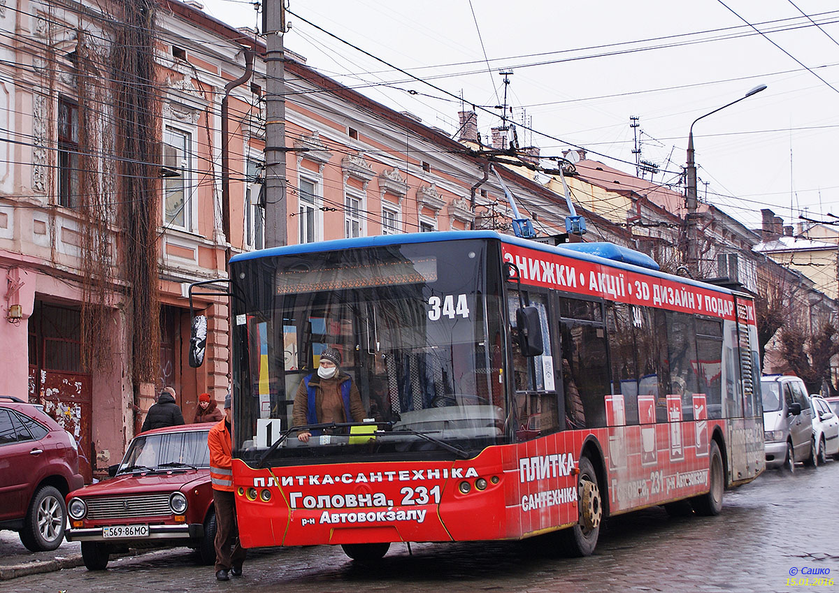 Черновцы, ЛАЗ E183D1 № 344; Черновцы — Маланка-фест