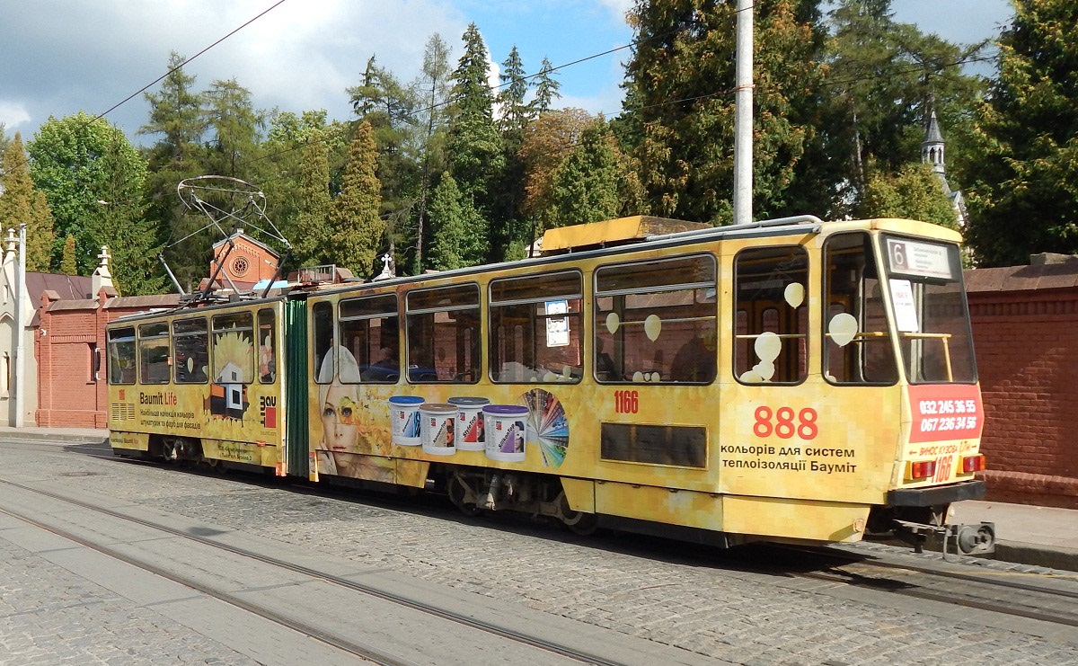 Львов, Tatra KT4D № 1166