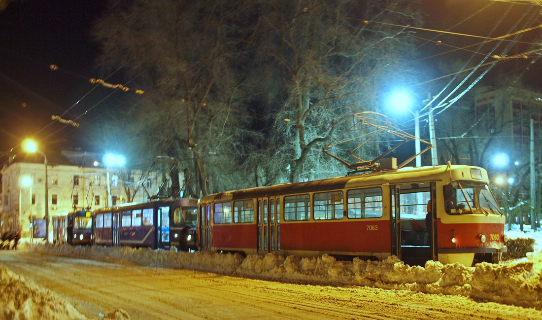 Одесса, Tatra T3SUCS № 7063; Одесса — 17.01.2016 — Снегопад и его последствия