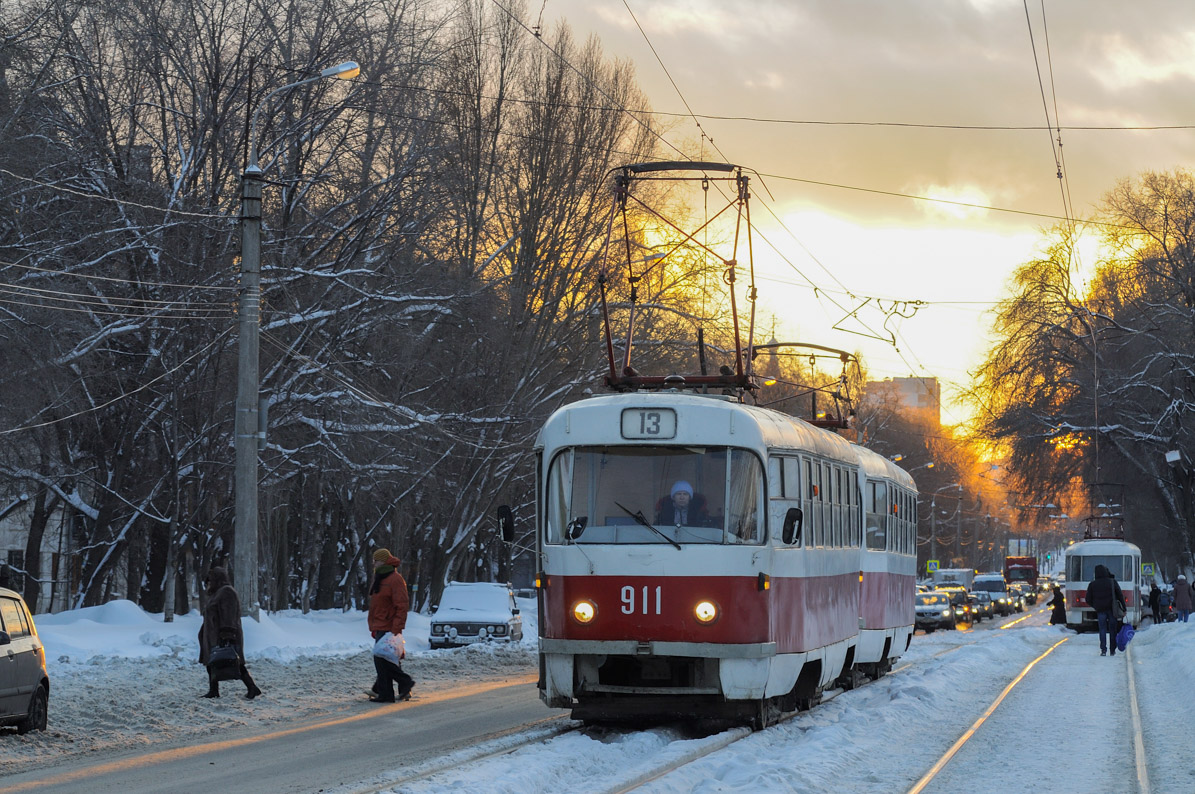 Самара, Tatra T3SU (двухдверная) № 911