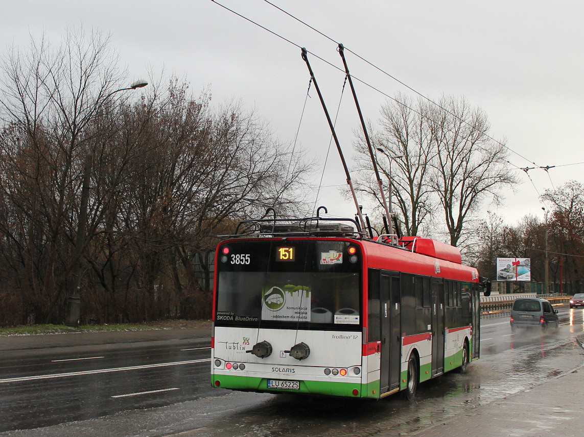 Люблин, Solaris Trollino III 12 Škoda № 3855