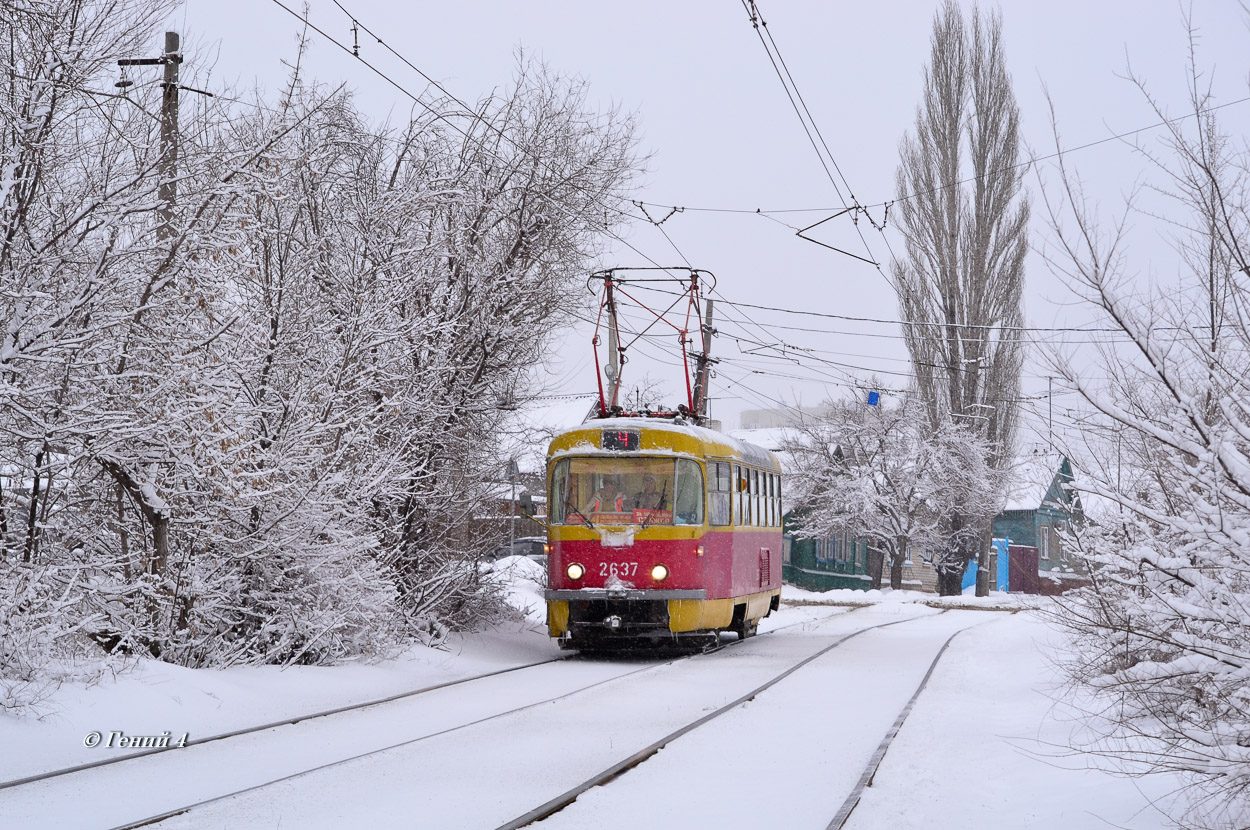 Волгоград, Tatra T3SU (двухдверная) № 2637