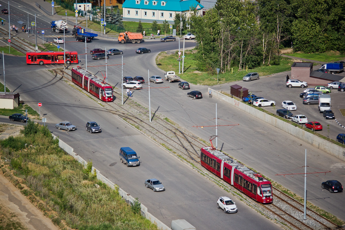 喀山 — Big tram circle; 喀山 — Photos from a height; 喀山 — Terminal points and loops