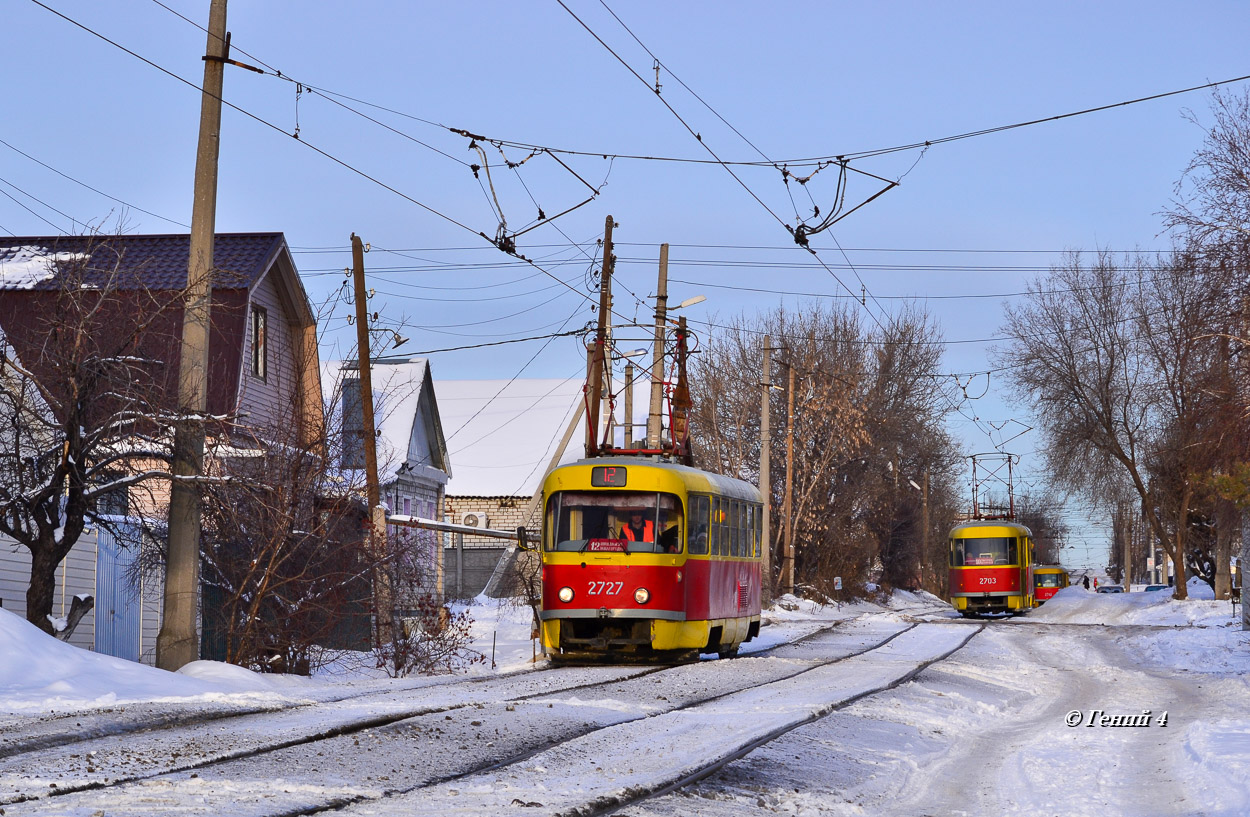 Волгоград, Tatra T3SU № 2727; Волгоград, Tatra T3SU № 2703