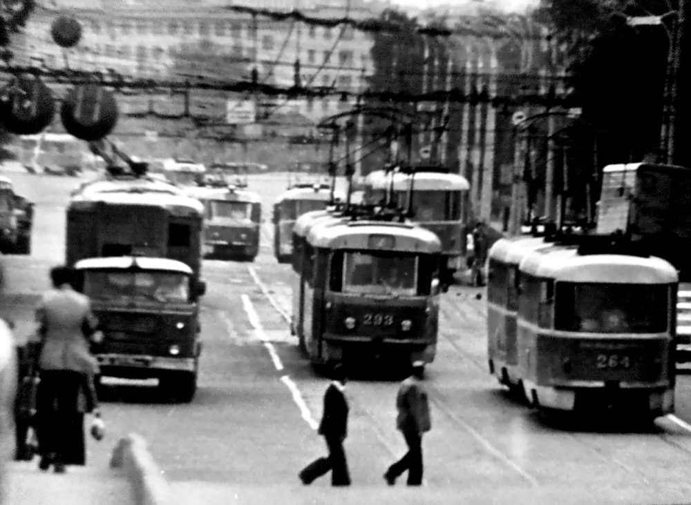 Тверь, Tatra T3SU (двухдверная) № 293; Тверь, Tatra T3SU (двухдверная) № 264; Тверь — Старые фотографии (1917—1991)