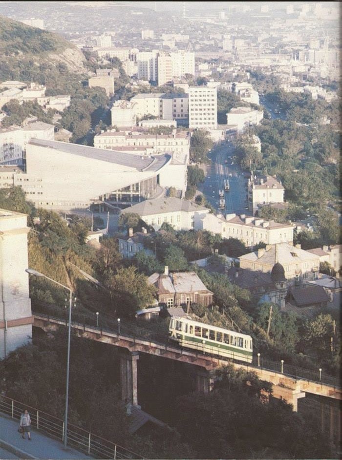 Владивосток — Исторические фотографии — трамвай (1971-1990); Владивосток — Фуникулёр