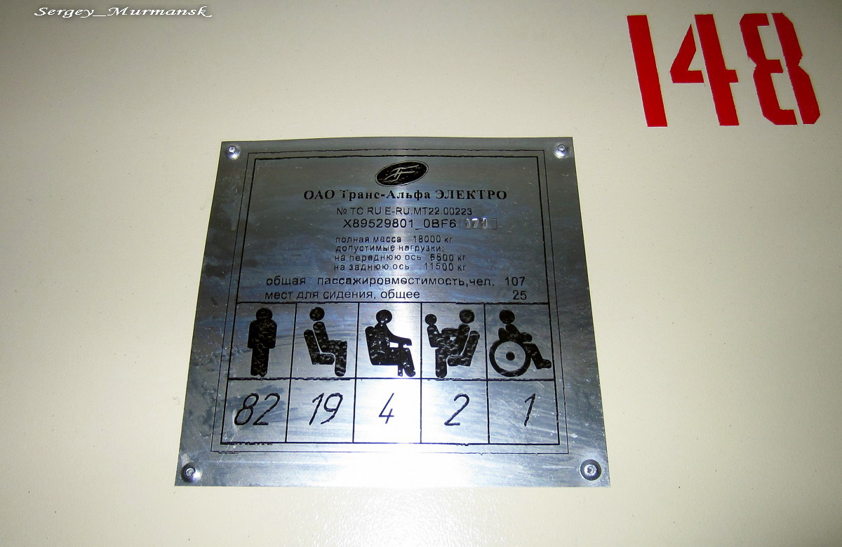 Мурманск, ВМЗ-5298.01 «Авангард» № 148