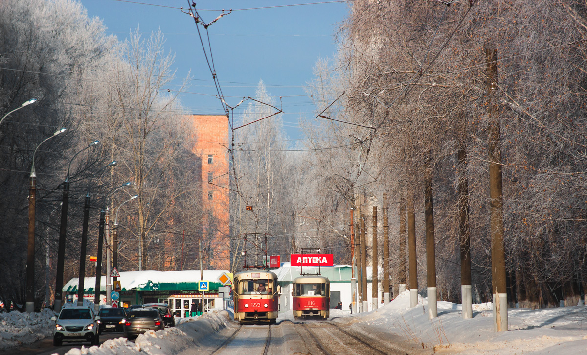 Ижевск, Tatra T3K № 1223; Ижевск, Tatra T3SU (двухдверная) № 1116