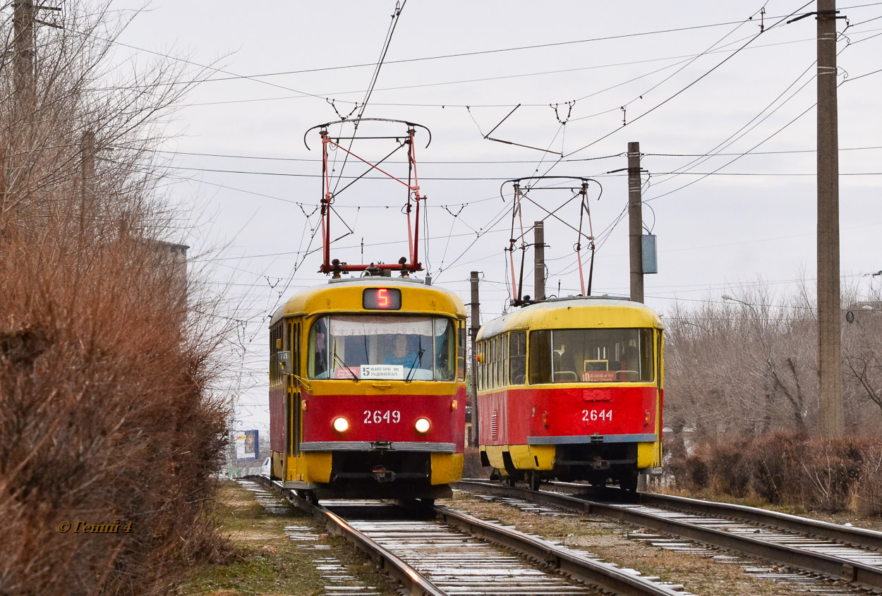 Волгоград, Tatra T3SU (двухдверная) № 2649; Волгоград, Tatra T3SU (двухдверная) № 2644